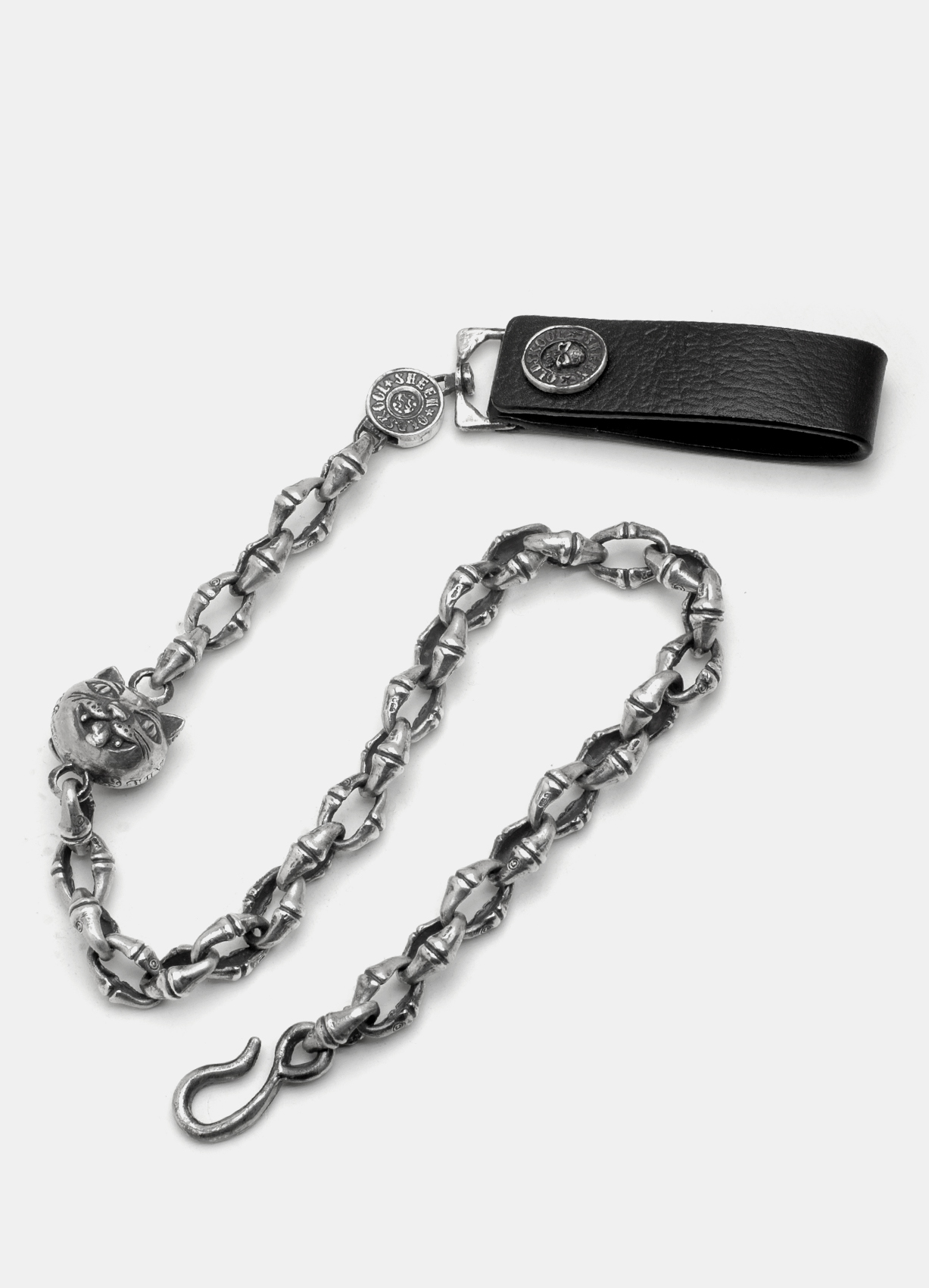 Crazy Cat Silver Wallet Chain